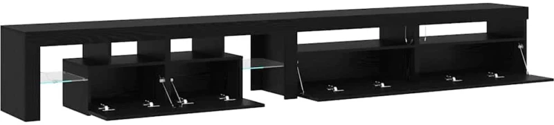vidaXL Ντουλάπες Τηλεόρασης 3 pcs Μαύρη δρυς 290 x 36.5 x 40 εκ