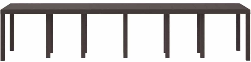 vidaXL Τραπέζι Κήπου Καφέ 350 x 100 x 73 εκ. συνθετικό ρατάν