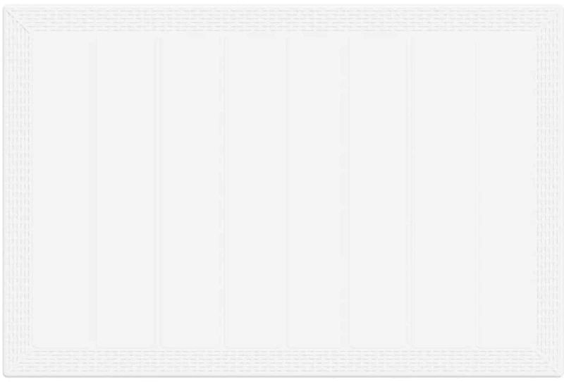 vidaXL Σέτ φαγητού για κήπο 7 pcs Λευκό Rattan Polt