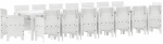 vidaXL Σέτ φαγητού για κήπο 17 pcs Λευκό Rattan Polt