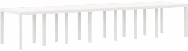vidaXL Σέτ φαγητού για κήπο 17 pcs Λευκό Rattan Polt