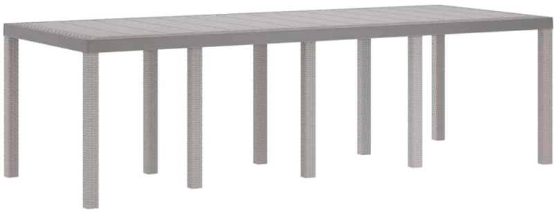 vidaXL Σέτ φαγητού για κήπο 9 pcs Λευκό Rattan Polt