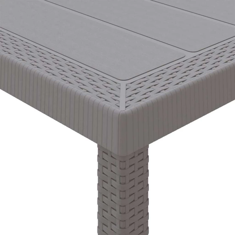 vidaXL Σέτ φαγητού για κήπο 9 pcs Λευκό Rattan Polt