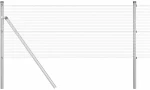 vidaXL Συγκολλητός φράχτης από σύρμα Ασημί 0.4 x 10 μ Ατσάλι