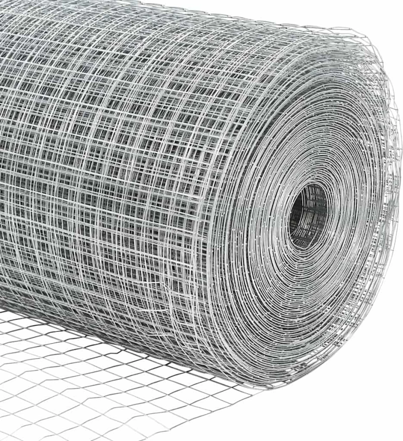 vidaXL Συγκολλητός φράχτης από σύρμα Ασημί 0.4 x 10 μ Ατσάλι