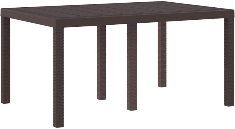 vidaXL Σέτ φαγητού για κήπο 5 pcs Καφέ Rattan Polt