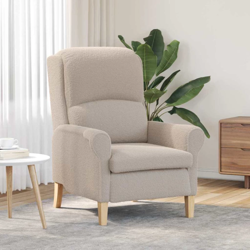 vidaXL Πολυθρόνα Ανοιχτό γκρι 76 x 94 x 102 εκ. ύφασμα