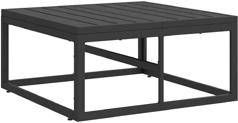 vidaXL Σετ Καναπέ Κήπου με μαξιλάρι 11 pcs Μαύρο Αλουμίνιο