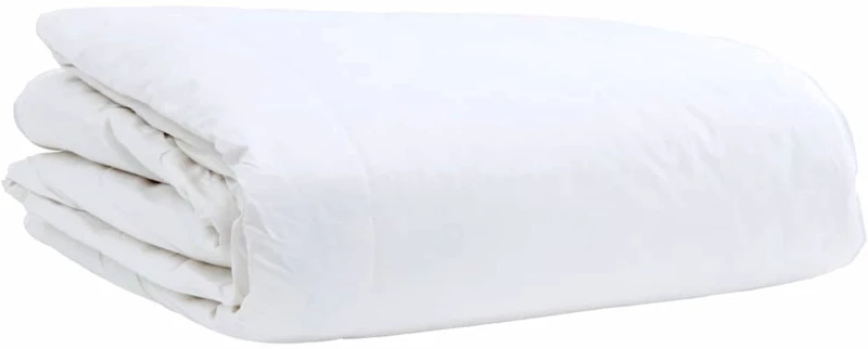vidaXL Κουβέρτια & Κουβέρτες Λευκό 135 x 220 εκ. Πούπουλο