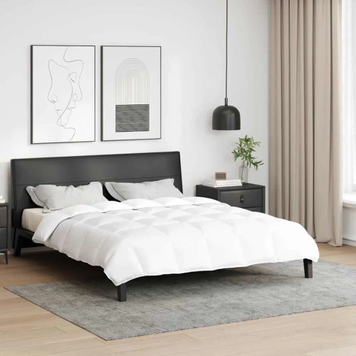 vidaXL Κουβέρτια & Κουβέρτες Λευκό 260 x 220 εκ. Πούπουλο