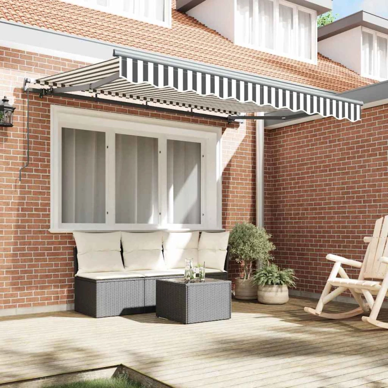 vidaXL Σκηνίτσα Αναδιπλούμενη Γκρι και Λευκό 350 x 200 cm