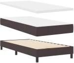vidaXL Κρεβάτι box spring με στρώμα με στρώμα Σκούρο Καφέ 180 x 200 cm