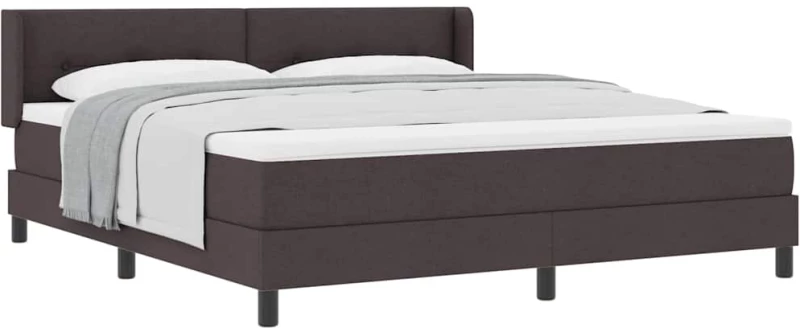 vidaXL Κρεβάτι box spring με στρώμα με στρώμα Σκούρο Καφέ 180 x 200 cm