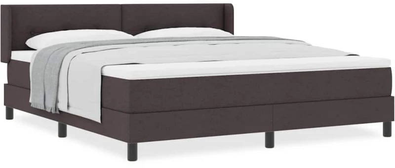 vidaXL Κρεβάτι box spring με στρώμα με στρώμα Σκούρο Καφέ 180 x 200 cm