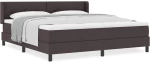 vidaXL Κρεβάτι box spring με στρώμα με στρώμα Σκούρο Καφέ 180 x 200 cm