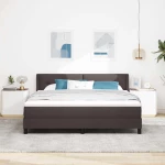 vidaXL Κρεβάτι box spring με στρώμα με στρώμα Σκούρο Καφέ 180 x 200 cm