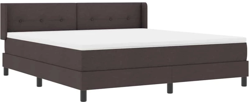 vidaXL Κρεβάτι box spring με στρώμα με στρώμα Σκούρο Καφέ 180 x 200 cm