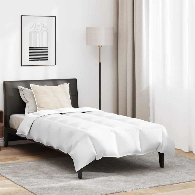 vidaXL Σετ Παπλωμάτων με μαξιλάρι 2 pcs Λευκό 155 x 220 cm Πούπουλο