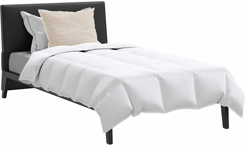 vidaXL Σετ Παπλωμάτων με μαξιλάρι 2 pcs Λευκό 155 x 220 cm Πούπουλο