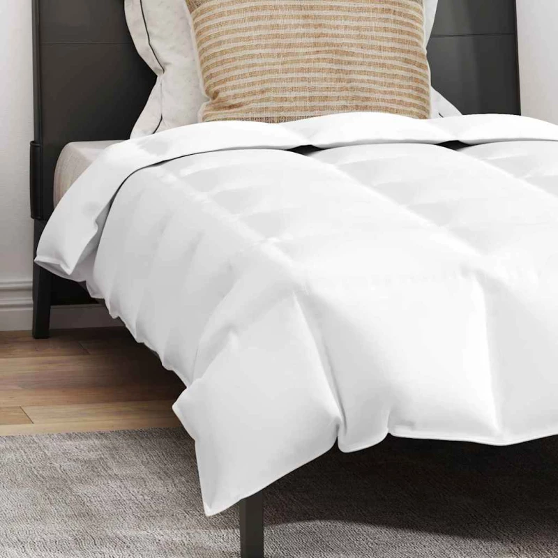 vidaXL Σετ Παπλωμάτων με μαξιλάρι 2 pcs Λευκό 155 x 220 cm Πούπουλο