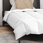 vidaXL Σετ Παπλωμάτων με μαξιλάρι 2 pcs Λευκό 155 x 220 cm Πούπουλο