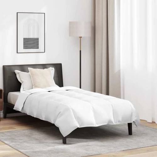 vidaXL Σετ Παπλωμάτων με μαξιλάρι 2 pcs Λευκό 135 x 200 cm Πούπουλο