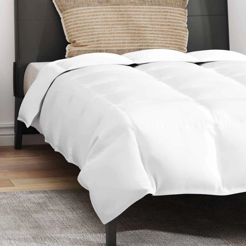 vidaXL Σετ Παπλωμάτων με μαξιλάρι 2 pcs Λευκό 140 x 200 cm Πούπουλο