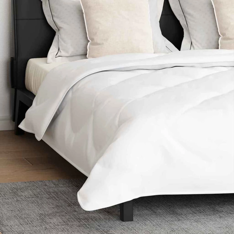vidaXL Πάπλωμα με μαξιλάρι 3 pcs Λευκό 240 x 220 cm Μικροΐνες