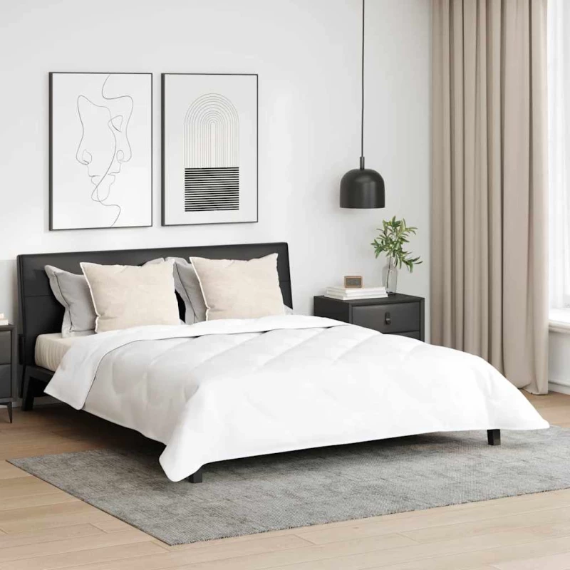 vidaXL Πάπλωμα Άλλο με μαξιλάρι 3 pcs Λευκό 200 x 200 cm Μικροΐνες