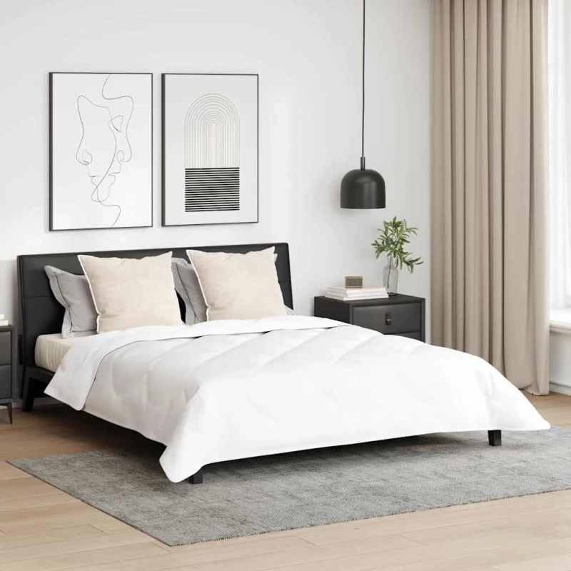 vidaXL Πάπλωμα Άλλο με μαξιλάρι 3 pcs Λευκό 240 x 220 cm Μικροΐνες
