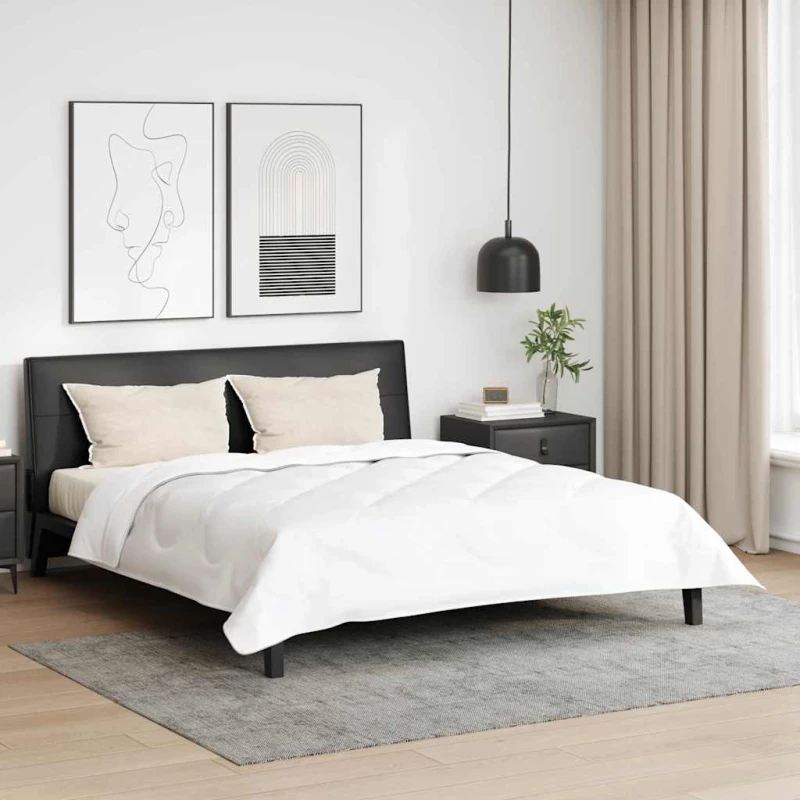vidaXL Πάπλωμα με Μαξιλάρια Άλλο 3 pcs Λευκό 200 x 220 cm Μικροΐνες