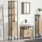 vidaXL Σετ Επίπλων Μπάνιου 3 pcs Sonoma Δρυς 33 x 33 x 185.5 εκ