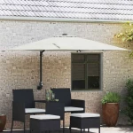 vidaXL Ομπρέλα Κήπου Άμμος 248.5 x 247.5 x 160 εκ. ύφασμα