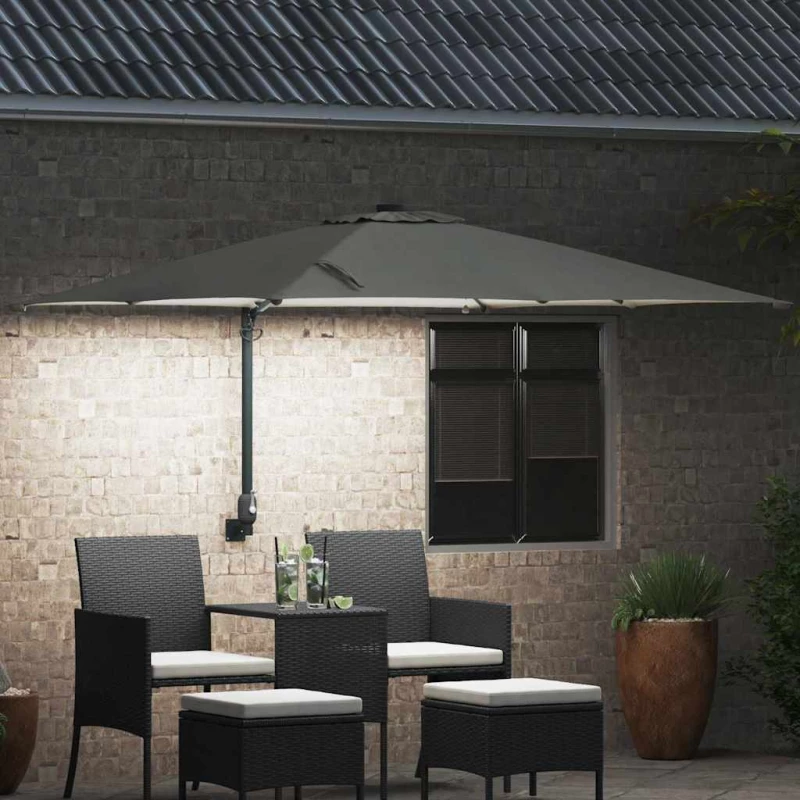 vidaXL Ομπρέλα Κήπου Άμμος 248.5 x 247.5 x 160 εκ. ύφασμα