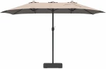 vidaXL Ομπρέλα Κήπου Taupe 385 x 209 x 244 εκατοστά ύφασμα
