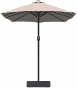 vidaXL Ομπρέλα Κήπου Taupe 385 x 209 x 244 εκατοστά ύφασμα
