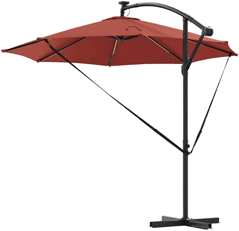 vidaXL Ομπρέλα Cantilever Banana Τερακότα 294 x 294 x 248 cm