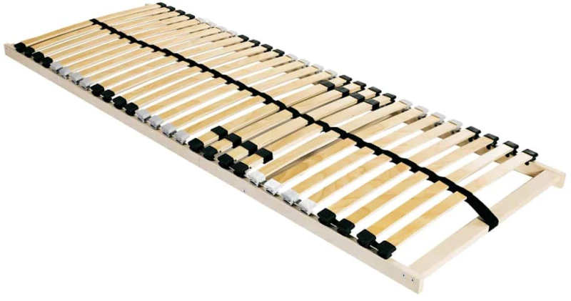 vidaXL Βάση κρεβατιού με λάμες Καφέ 80 x 190 cm Στερεό Ξύλο Μηλιάς