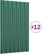 vidaXL Πάνελ Οροφής 12 τεμ. Πράσινα 60x36 εκ. Γαλβανισμένος χάλυβας