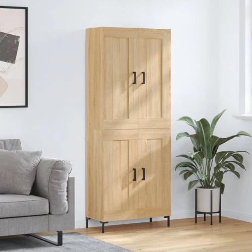 vidaXL Ντουλάπι Sonoma δρυς 69,5 x 34 x 180 εκ. από Επεξεργασμένο Ξύλο