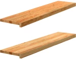 vidaXL Πατάκια Σκάλας 2 τεμ. Ανοιχτό Καφέ 110x25x2 cm Ξύλο Δρυός
