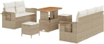 vidaXL Σετ Καναπέ Κήπου 8 pcs μπεζ και κρεμ 90 x 55 x 71 cm