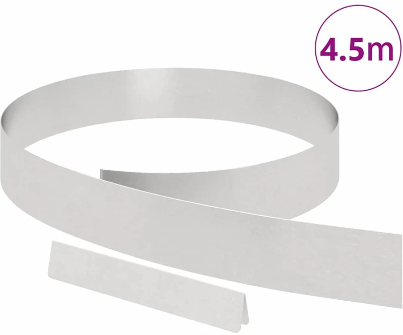 vidaXL Φράχτης Κήπου Ασημί 450 x 10 εκ Ανοξείδωτο ατσάλι