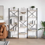 vidaXL Ράφι Βιβλίων Sonoma Δρυς 156 x 25 x 167.5 εκ Επεξεργασμένο ξύλο