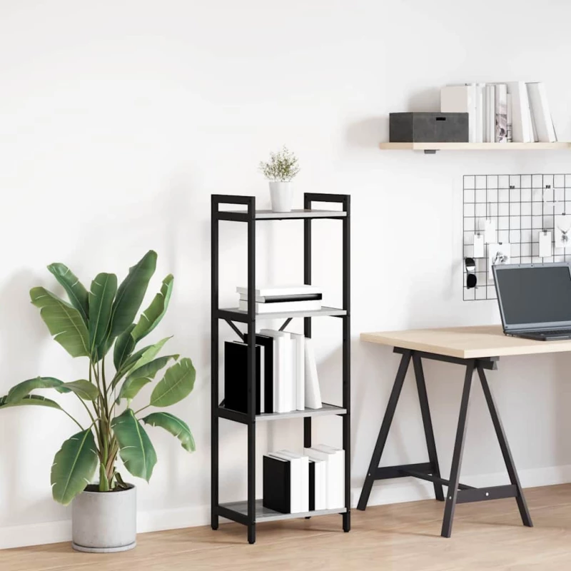 vidaXL Βιβλιοθήκη Γκρι sonoma 40 x 30 x 118 εκ Επεξεργασμένο ξύλο