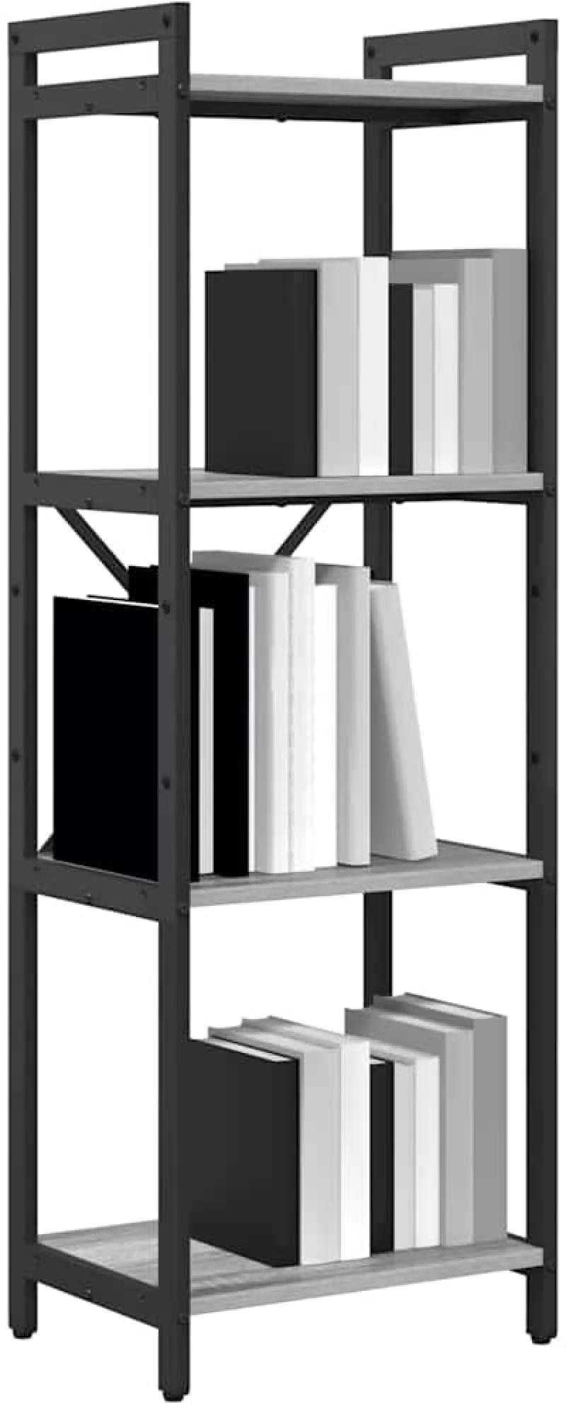 vidaXL Βιβλιοθήκη Γκρι sonoma 40 x 30 x 118 εκ Επεξεργασμένο ξύλο