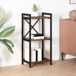 vidaXL Βιβλιοθήκη Καπνιστή δρυς 40 x 30 x 83 εκ Επεξεργασμένο ξύλο