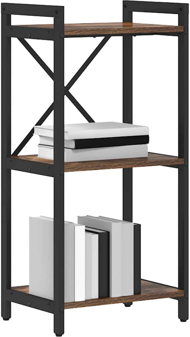vidaXL Βιβλιοθήκη Καπνιστή δρυς 40 x 30 x 83 εκ Επεξεργασμένο ξύλο