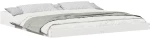 vidaXL Σκελετός Κρεβατιού Λευκό 200 x 220 cm Μασίφ ξύλο πεύκου