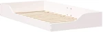 vidaXL Κρεβάτι δαπέδου Λευκό 75 x 190 cm Μασίφ ξύλο πεύκου